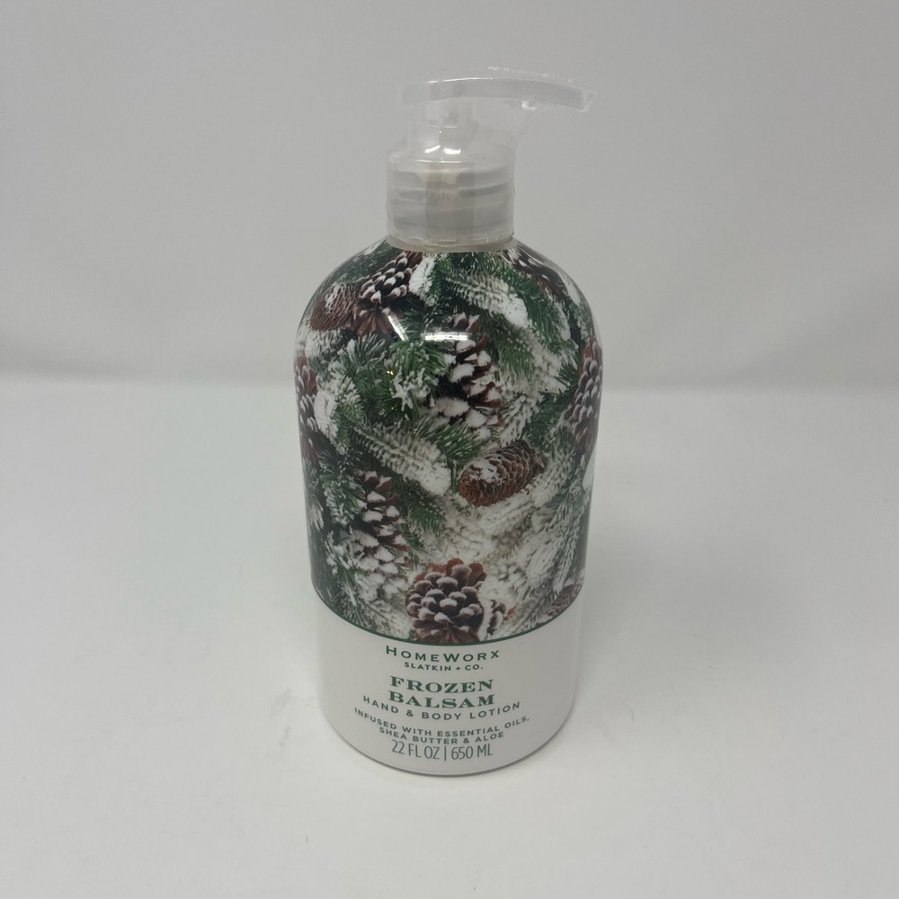 HomeWorx Slatkin & Co Hand & Body Lotion Frozen Balsam 22 fl. oz. Sealed NEW